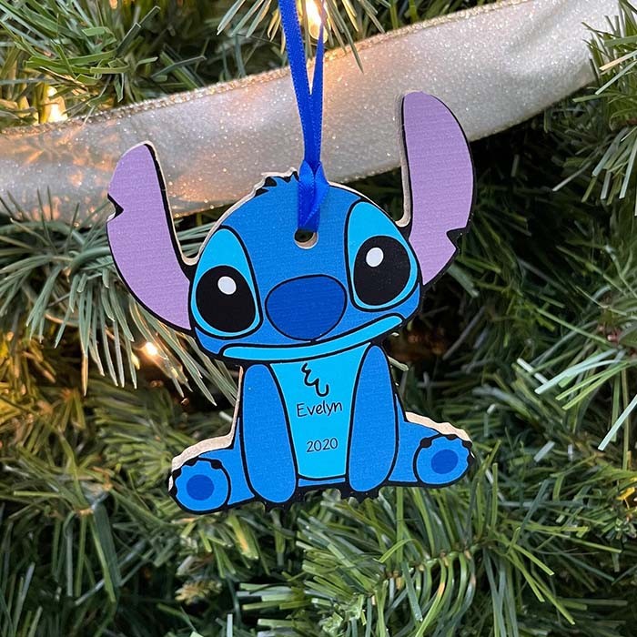 Personalized Stitch Christmas Ornamen Gift For Kids