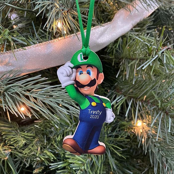 Personalized Luigi Christmas Ornament Gift For Kids