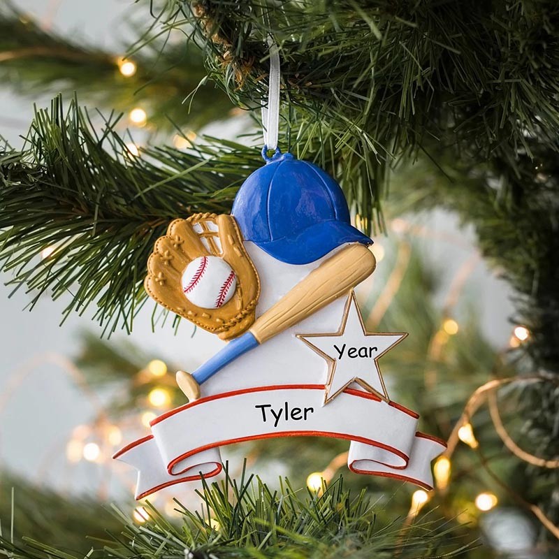 Personalized Baseball Christmas Sports Ornament Gift For Kids