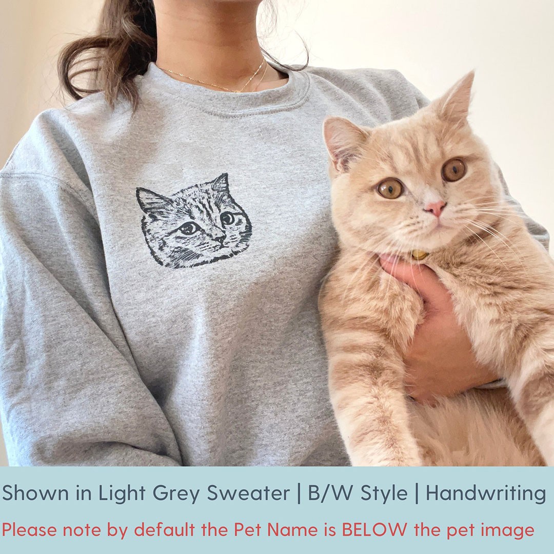 Personalized Pet Photo Sweatshirt Dog Mom Pet Lover Gift