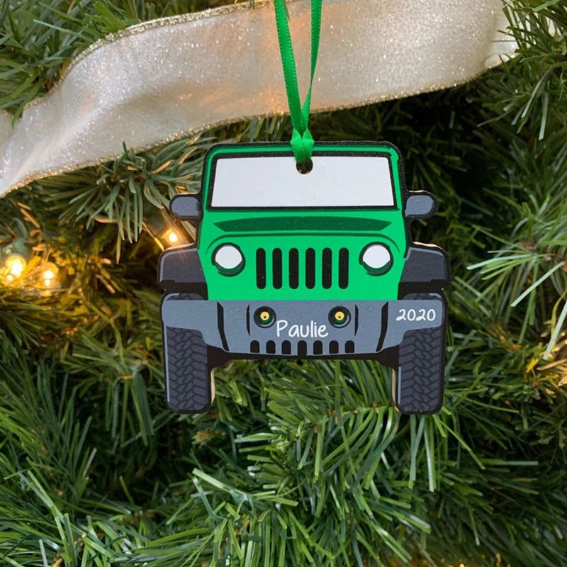 Jeep Custom Name Ornament Personalized Jeep Christmas Ornament Jeep Ornament