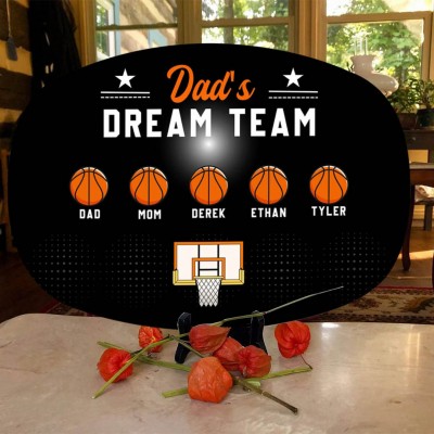 Personalized Dad's Dream Team with Names Gift For Dad Grandpa 