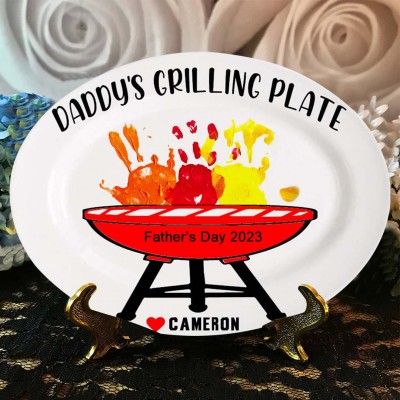 Personalized DIY Father's Day Dad's Grilling Platter Gift For Dad Grandpa