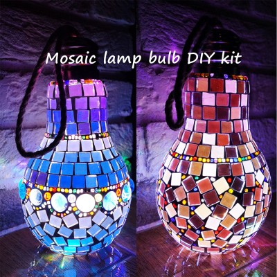 Mosaic Lamp Bulb DIY Kit Stained Glass Night Light