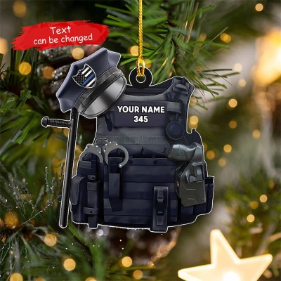 Police Bulletproof Vest Ornament Christmas Gift For Police