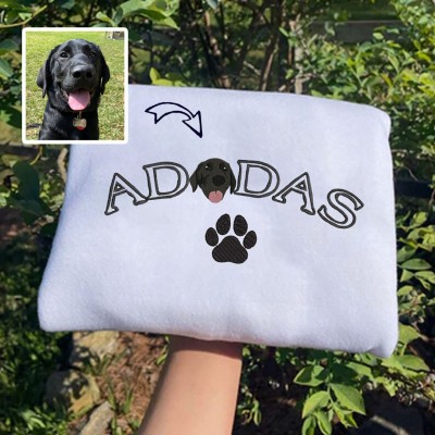 HOT SALE❗❗Personalized Embroidered Pet Portrait Sweater Hoodie T-Shirt