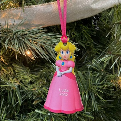 Personalized Princess Peach Christmas Ornamen Gift For Kids