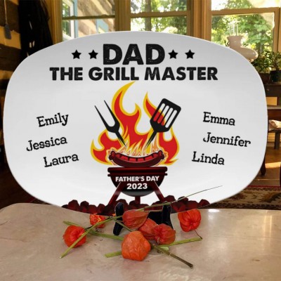 Personalized Father's Day Dad The Grilling Master Gift For Dad Grandpa 