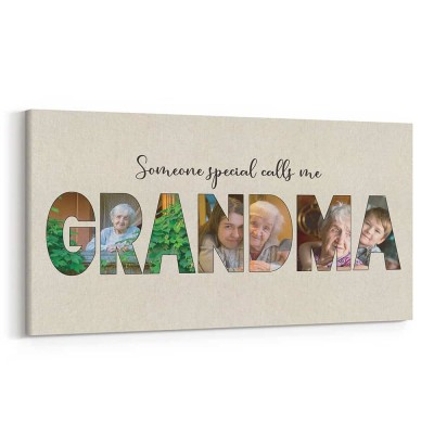 Someone Special Calls Me Grandma Photo Canvas Mother's Day Gift 