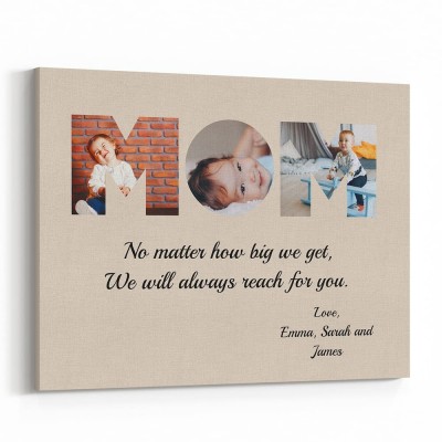 MOM Custom Photo Canvas Print Mother's Day Gift 