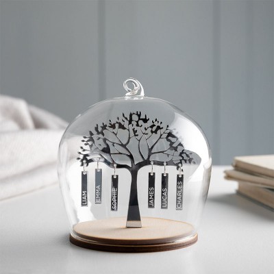 Personalized Family Tree Dome Decoration For Her