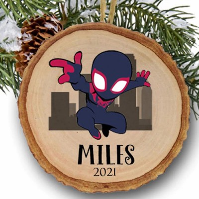 Personalized Spiderman Christmas Superheroes Ornament Gift For Kids