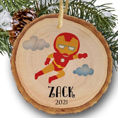 Personalized Iron Man Christmas Superheroes Ornament Gift For Kids