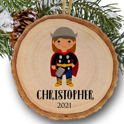 Personalized Thor Christmas Superheroes Ornament Gift For Kids