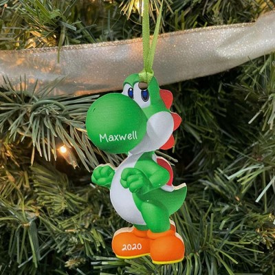 Personalized Yoshi Christmas Ornamen Gift For Kids