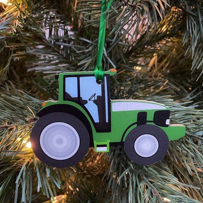 Personalized Tractor Ornament Chevrolet Gift For Kids, Husband
