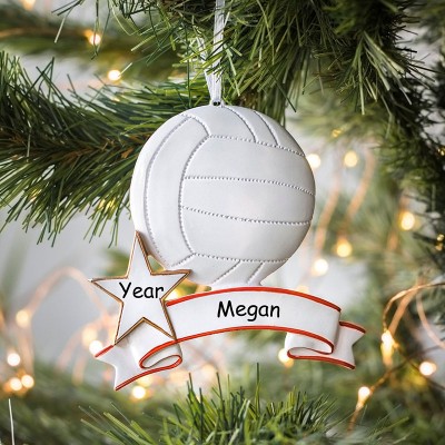 Personalized Volleyball Christmas Sports Ornament Gift For Kids