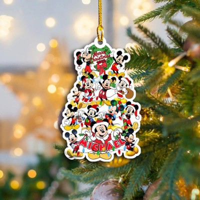 Christmas Mickey Mouse Customized Ornament