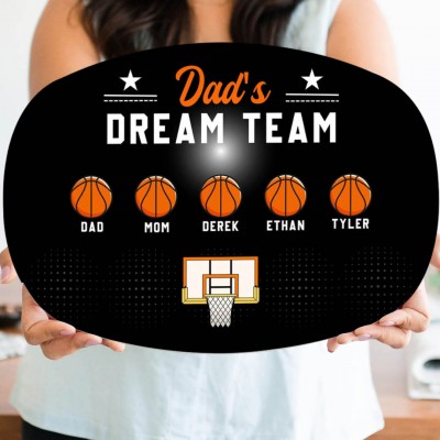 Personalized Dad's Dream Team with Names Gift For Dad Grandpa 