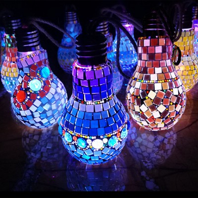 Mosaic Lamp Bulb DIY Kit Stained Glass Night Light