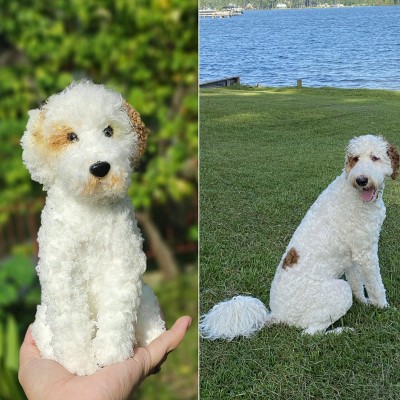 Personalized Crochet Pet Stuffed Pet Dog Plush Cat Christmas Gift For Pet Lover Pet Loss Memorial