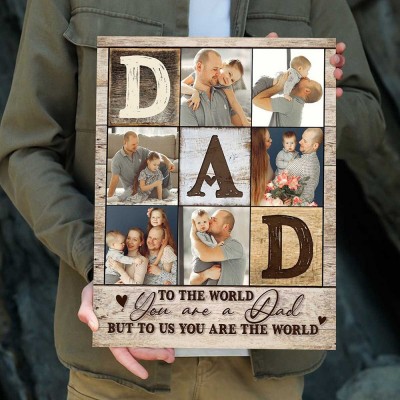 Personalized Gifts For Dad Photo Collage Canvas Father's Day Gifts From Wife