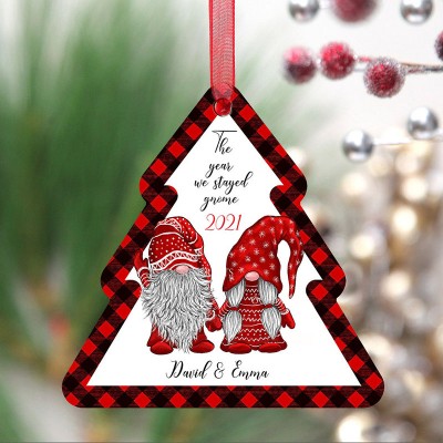 Personalized Gnomes Couple Christmas Ornament Gift For 1st Christmas Together
