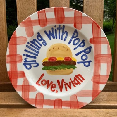 Personalized Grilling with Daddy Platter Father's Day Gift For Dad Grandpa