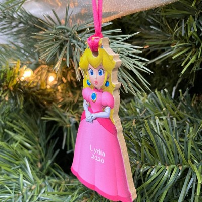 Personalized Princess Peach Christmas Ornamen Gift For Kids