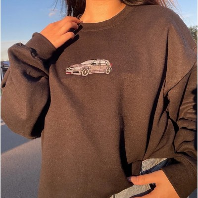 Personalized Car Embroidered Hoodie Sweatshirt Birthday Christmas Gift For Any Car Lovers