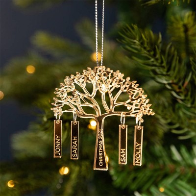 Personalized Family Tree Christmas Decoration