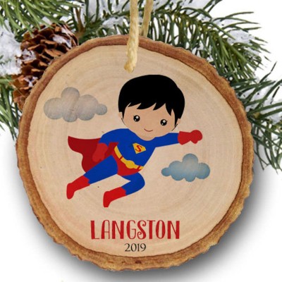 Personalized Superman Christmas Superheroes Ornament Gift For Kids