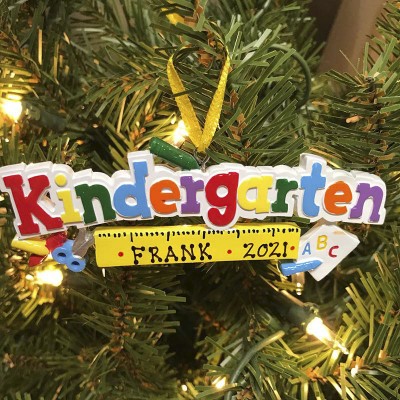 Personalized Kindergarten/ Kindergartener Ornament Gift For Kids