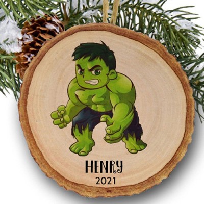 Personalized Hulk Christmas Superheroes Ornament Gift For Kids