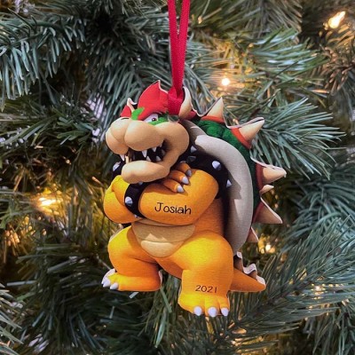 Personalized Bowser Christmas Ornament Gift For Kids