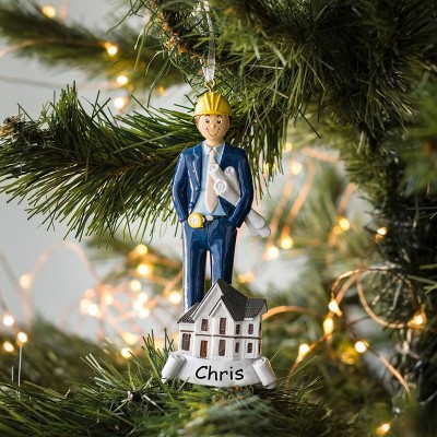 Personalized Architect Boy Christmas Ornament New Year Gift For Architect