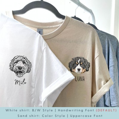 Personalized Pet Photo T-shirt Sweatshirt Dog Mom Pet Lover Gift 