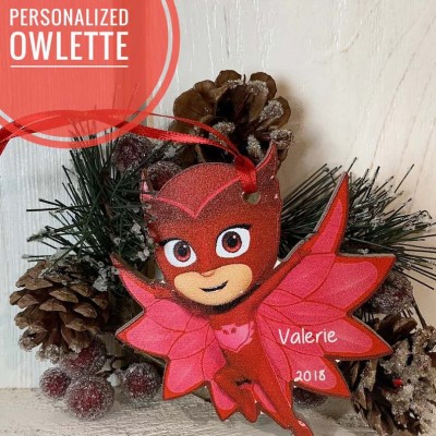 Personalized PJ Mask Owelett Christmas Ornament Gift For Kids