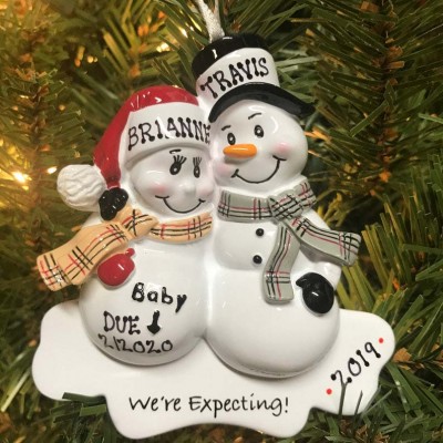 Personalized Expecting a Baby/Pregnancy Christmas Ornament For New Parents