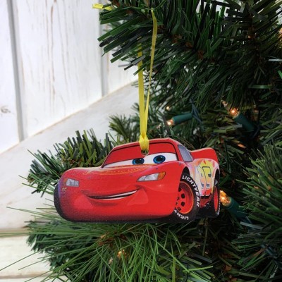 Lightning McQueen 2D Christmas Ornament Gift For Kids