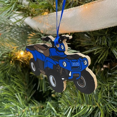 Personalized ATV Four wheeler Ornament Gift For Kids, Husband