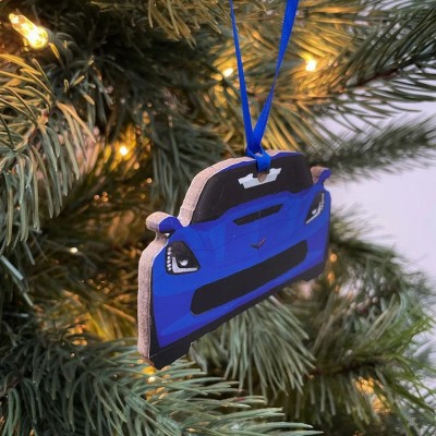 Personalized Corvette Christmas Ornament Chevrolet Gift For Kids, Husband