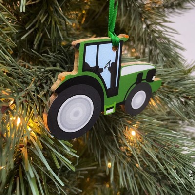 Personalized Tractor Ornament Chevrolet Gift For Kids, Husband